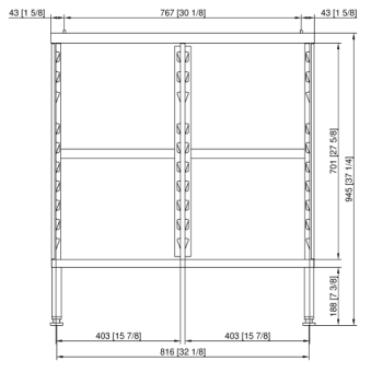 Подставка II UltraVent Пекарь 6-1-1 RATIONAL 60.31.212 (2)
