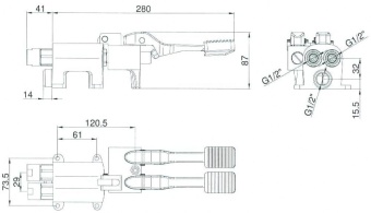 Смеситель педальный Monolith R0902010104 (2)