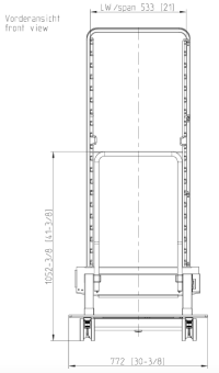 Рама с направляющими 20-2-1, 20 уровней, HeavyDuty MarineLine RATIONAL 60.22.447 (3)