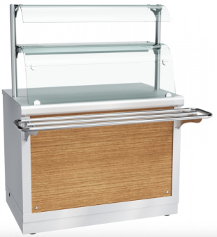 Прилавок для горячих напитков Abat ПГН-70Х-04 с декоративной панелью и торцевым комплектом