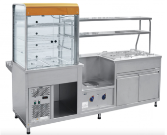 Прилавок-витрина (витрина справа) Abat ПВХМ-70КМУ красное золото (210000002763) 2