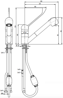 Смеситель с краном Monolith R0201020206 (3)