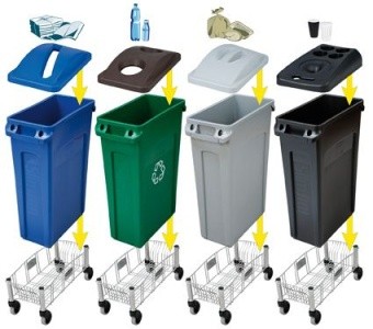 Контейнер с вент.каналами 60 литров Rubbermaid SLIM JIM 1955959 в ШефСтор (chefstore.ru) 2