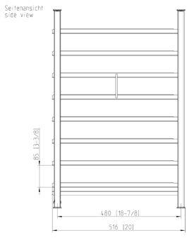 Навесная рама 10-2-1, 8 уровней RATIONAL 60.12.143 (2)