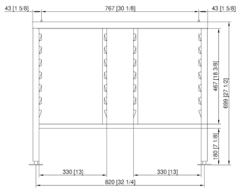 Подставка III флот 6-1-1 и 10-1-1 RATIONAL 60.31.112 (2)