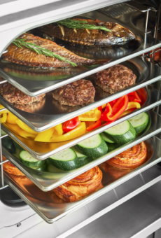 Смешанная загрузка в пароконвектомате Abat Мини-ПКА 6-1-2П