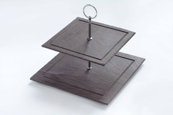 Этажерка для десертов 2 уровня Welsh Slate FINCS21A в ШефСтор (chefstore.ru) 2
