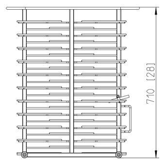 Тележка-кассета 10-1-1, 32 тарелки RATIONAL 60.11.581 (4)