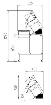 Овощерезка настольная HALLDE RG-250 Габариты 2 в ШефСтор (chefstore.ru)