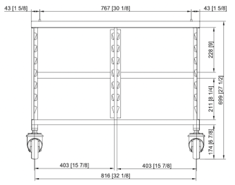 Подставка II Пекарь передвижная 6-1-1 и 10-1-1 RATIONAL 60.31.210 (3)