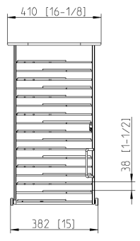 Тележка-кассета 10-1-1, 26 тарелок RATIONAL 60.11.602 (3)