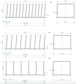 Комплект держателей Abat №20+№40+№65 710000049763  в ШефСтор (chefstore.ru) 2
