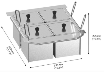 Набор 4-х неперфорированных корзин с крышками 2-XS RATIONAL 60.75.978 (2)