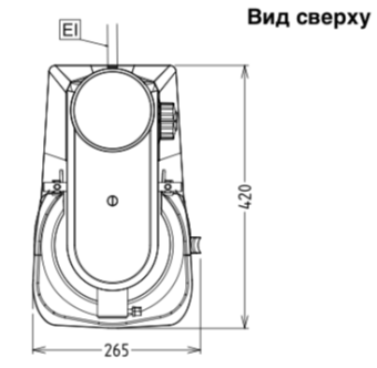 Миксер планетарный Electrolux 600192 (BE5BY) вид сверху