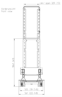 Рама с направляющими 20-1-1, 20 уровней RATIONAL 60.21.331 (4)