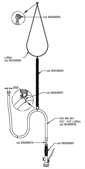 Душ подвесной Monolith R08A3010101 (2 метра) (2)