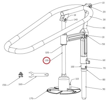 Пластина толкателя, включая шток Hallde 37061