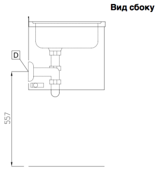 Настенный рукомойник, коленный привод Electrolux 154000 (HWSW45) в ШефСтор (chefstore.ru) 7