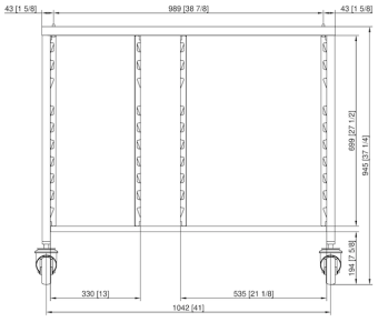 Подставка III UltraVent передвижная 6-2-1 RATIONAL 60.31.217 (2)