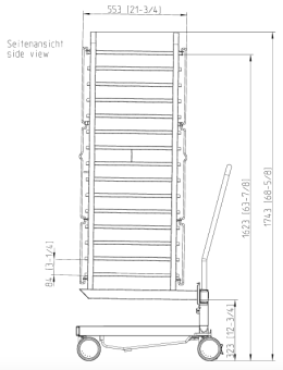 Рама с направляющими 20-1-1, 15 уровней RATIONAL 60.21.287 (4)