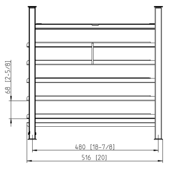 Навесная рама Combi-Duo 6-1-1, 5+1 уровней RATIONAL 60.61.678 (2)