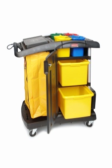 Тележка для уборки c аксессуарами Rubbermaid FG9T7400BLA в ШефСтор (chefstore.ru) 4