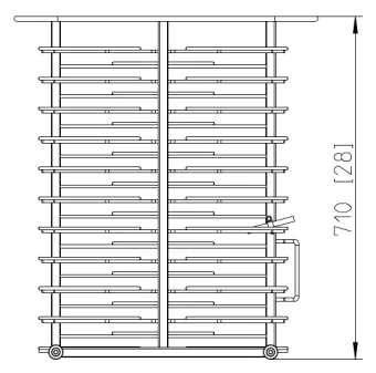 Тележка-кассета 10-1-1, 32 тарелки RATIONAL 60.11.581 (4)