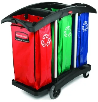 Тележка для уборки с тремя мешками Rubbermaid FG9T9200BLA в ШефСтор (chefstore.ru) 4