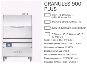 Машина котломоечная Dihr Granules 900 Plus XP (2)