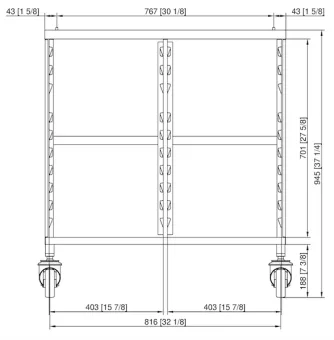 Подставка II UltraVent Пекарь передвижная 6-1-1 RATIONAL 60.31.213 (2)